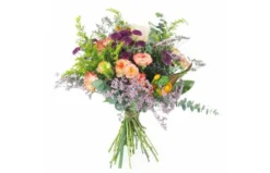 Bouquet Champêtre Violet & Orange "Bucarest"