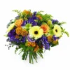 Bouquet Orange, Jaune & Violet "Amsterdam"