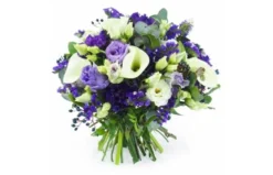 Bouquet Rond Blanc & Violet "Ostrava"
