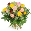 Bouquet Rond Multicolore Dame Rose