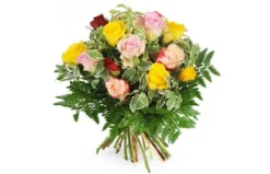 Bouquet Rond Multicolore Dame Rose