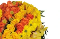 Coeur De Deuil Jaune Et Orange Murmure -L’Agitateur Floral Boutique coeur de deuil jaune et orange murmure 2