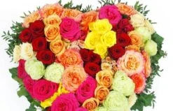Devant -L’Agitateur Floral Boutique coeur deuil de fleurs colorees herodote 1