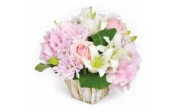 Composition De Fleurs Velour Rose