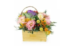 Composition Florale Carrée Colorée "Miami"