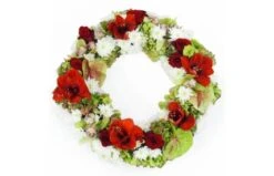 Couronne De Fleurs Rouges & Blanches "Apollodore"