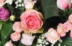 Couronne Rose & Blanche Infinie Tendresse -L’Agitateur Floral Boutique couronne rose blanche infinie tendresse 2