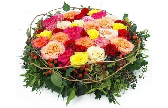 Coussin Deuil De Fleurs Colorées "Aristote" 1 Coussin Deuil De Fleurs Colorées "Aristote"