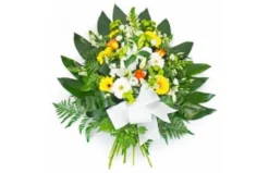 Gerbe De Fleurs Jaunes Oranges & Blanches