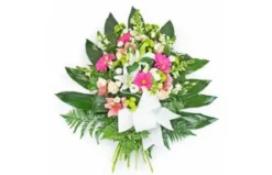 Gerbe De Fleurs Roses & Blanches